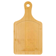 Bamboo Paddle Shaped Cutting Board with Drip Ring