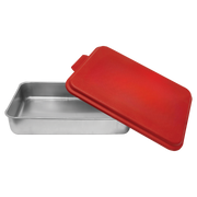 Aluminum Cake Pan with Red Powder Coated Lid