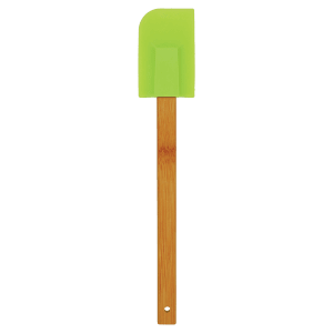 Green Silicone Spatula with Bamboo Handle