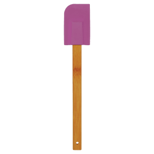 Purple Silicone Spatula with Bamboo Handle