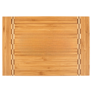 Bamboo Cutting Board with Butcher Block Inlay