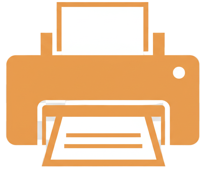 create icon for printing, light orange 64*64 pixcel