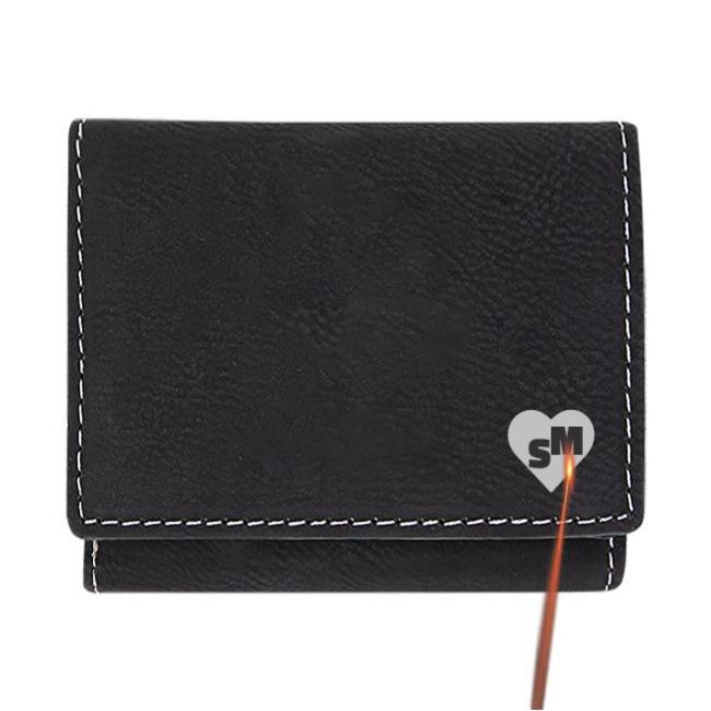 Personalized Trifold Wallets — The Heart azgift.us Cover Only Dimgray 